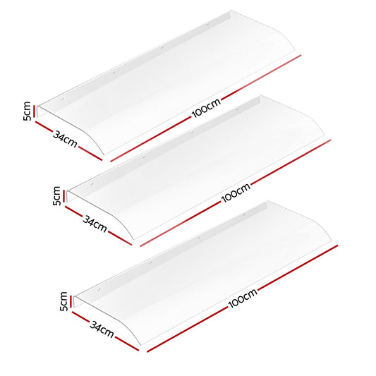 Instahut Window Door Awning 0.4mx3m Transparent