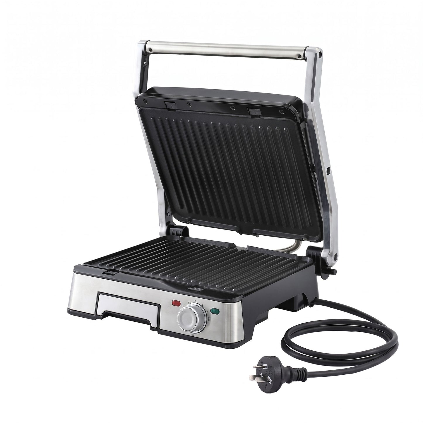 Devanti 2000W 3-in-1 Panini Press Grill Sandwich Maker 180° Open 4 Slice