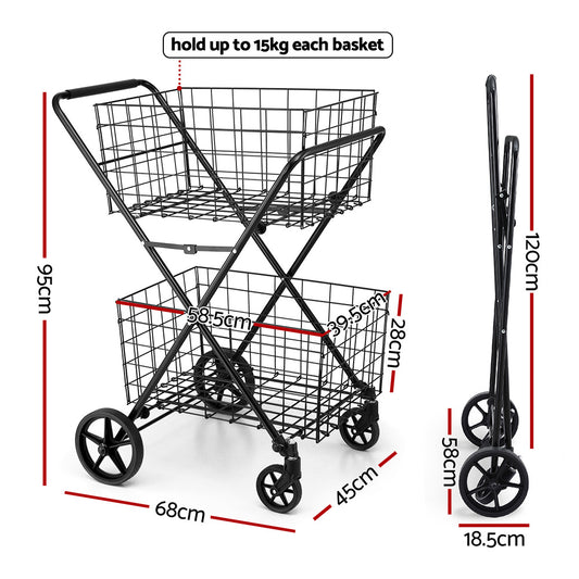 Emajin Foldable Shopping Trolley Cart