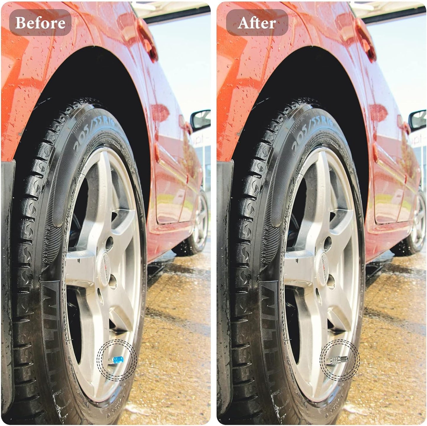 16 Pack Double Valve Stem Cap Inflate Tire Valve Caps Flow Through Tires Cap for High Pressure Truck Car RV Semi Bus Tires