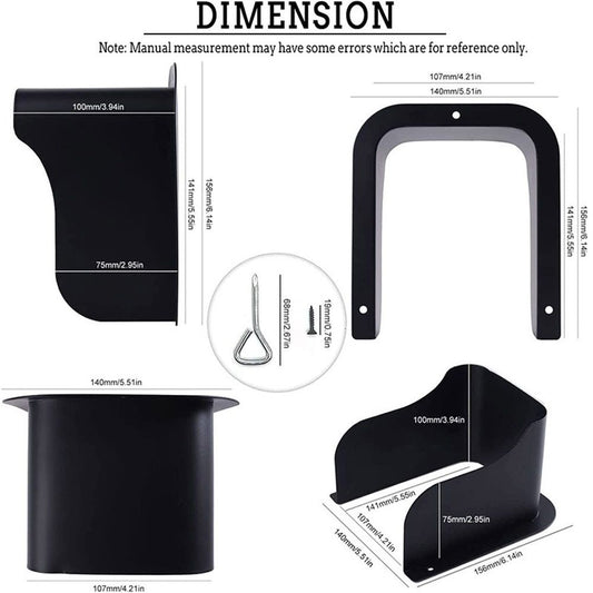 Ring Doorbell Cover Weatherproof, Large Metal Ring Doorbell Protector, Access Control Rain Cover, Outdoor Keypad Cover Protector, Ring Video Doorbell Waterproof Cover, Camera Doorbell Cover Black