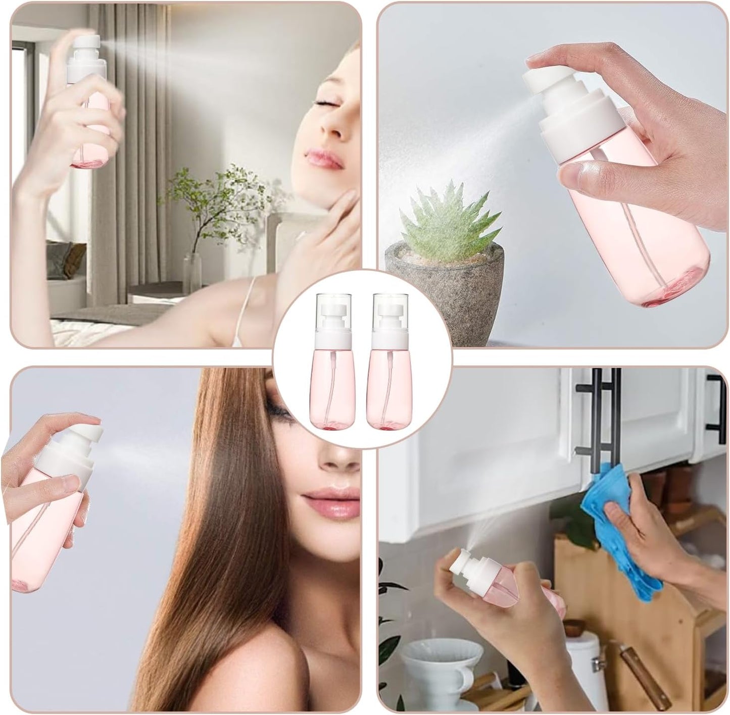 Spray Bottles Small Mini Travel Spray Bottle Continuous Mister Small Spray Bottle Fine Mist Empty Fine Mist Sprayer for Cleaning Salons Cosmetic Misting Skin Care