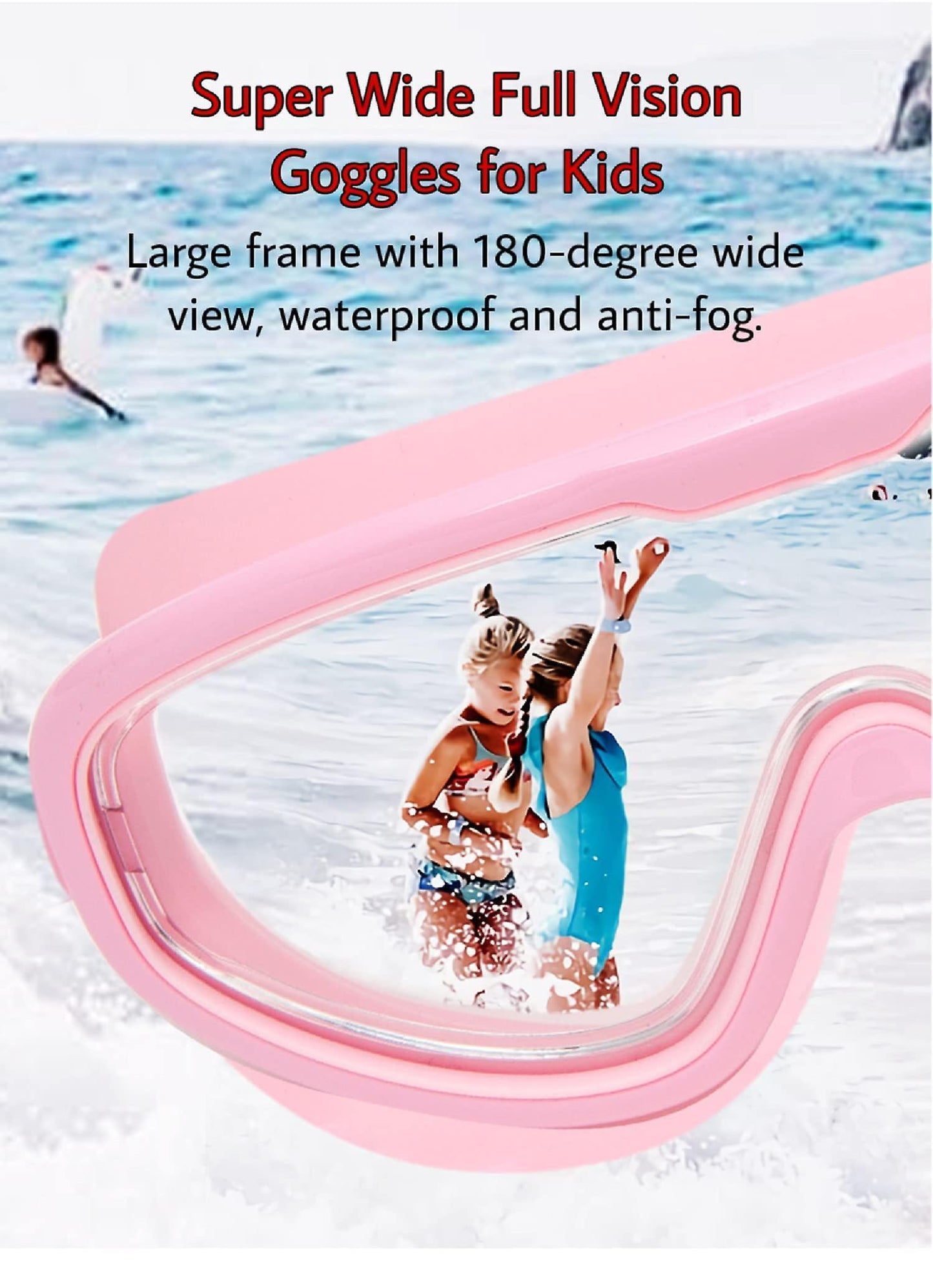 Swimming Goggles, Swimming Goggles Anti-Fog Anti-Leak UV Protection Large Swim Goggles