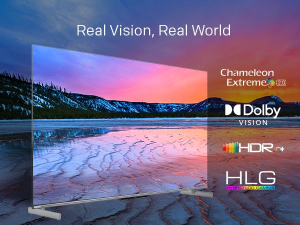 SKYWORTH 55" MagicSound Google TV, 144Hz UHD QLED+, 2.1.2 Sound, Built-in Subwoofer, Dolby Vision+Atmos, Eyecare TV, Find-my remote, Q7700G