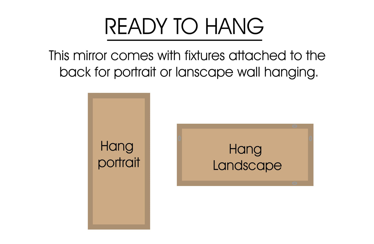 Window Style Mirror - White Rectangle 95cm x 130cm