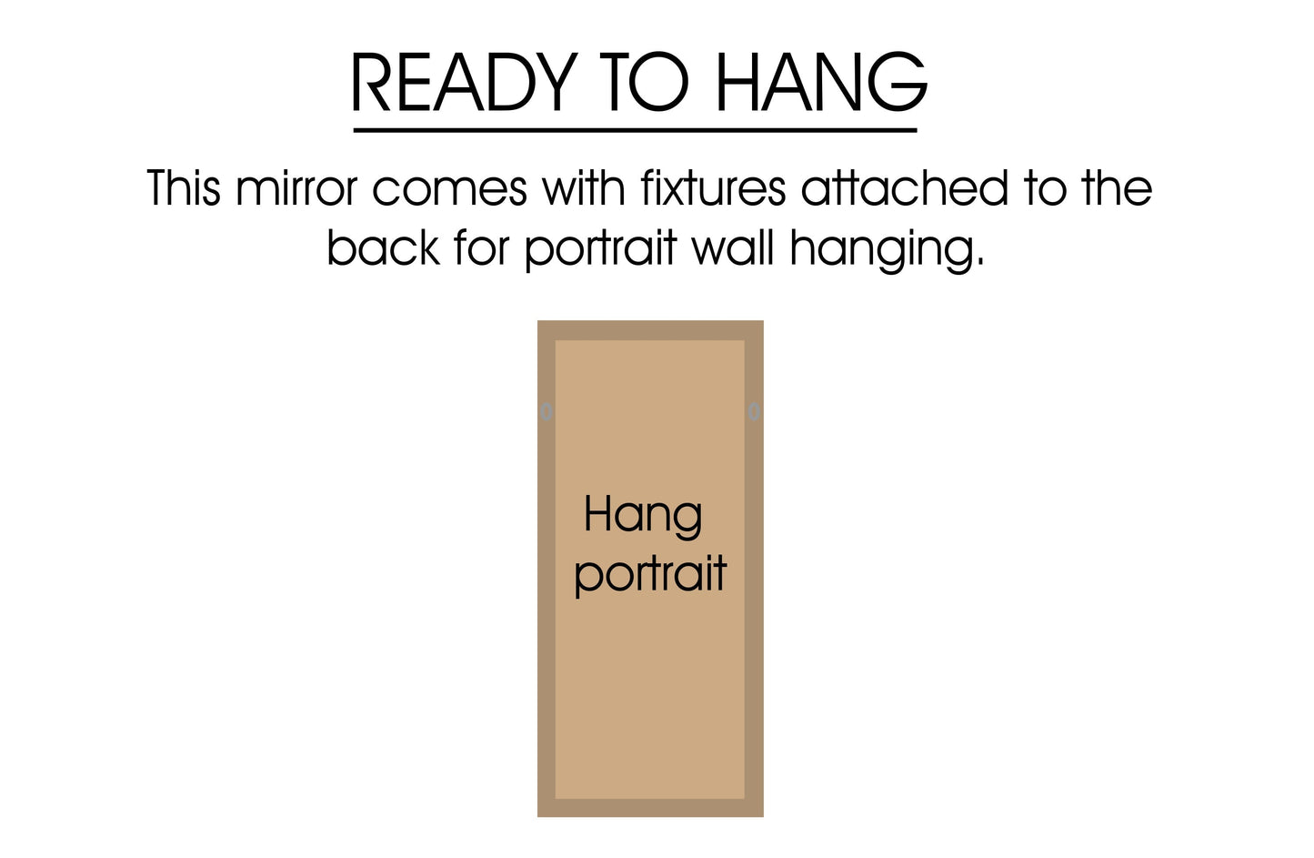 Window Style Mirror - Black Circle 100cm