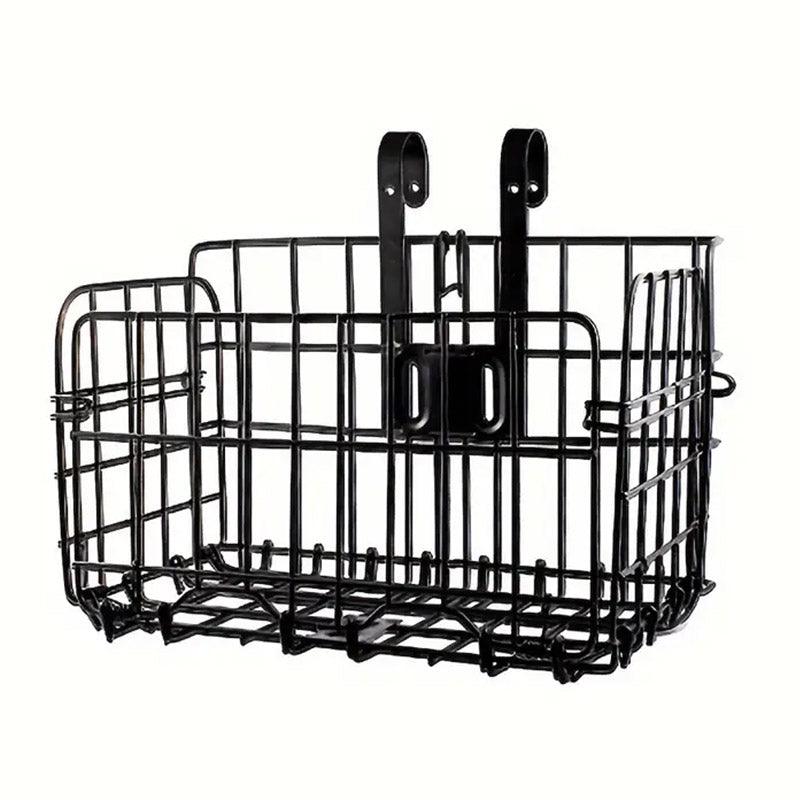 Foldable Bicycle Basket Front and Rear Hanging Storage Rack Bike Accessories - Silver