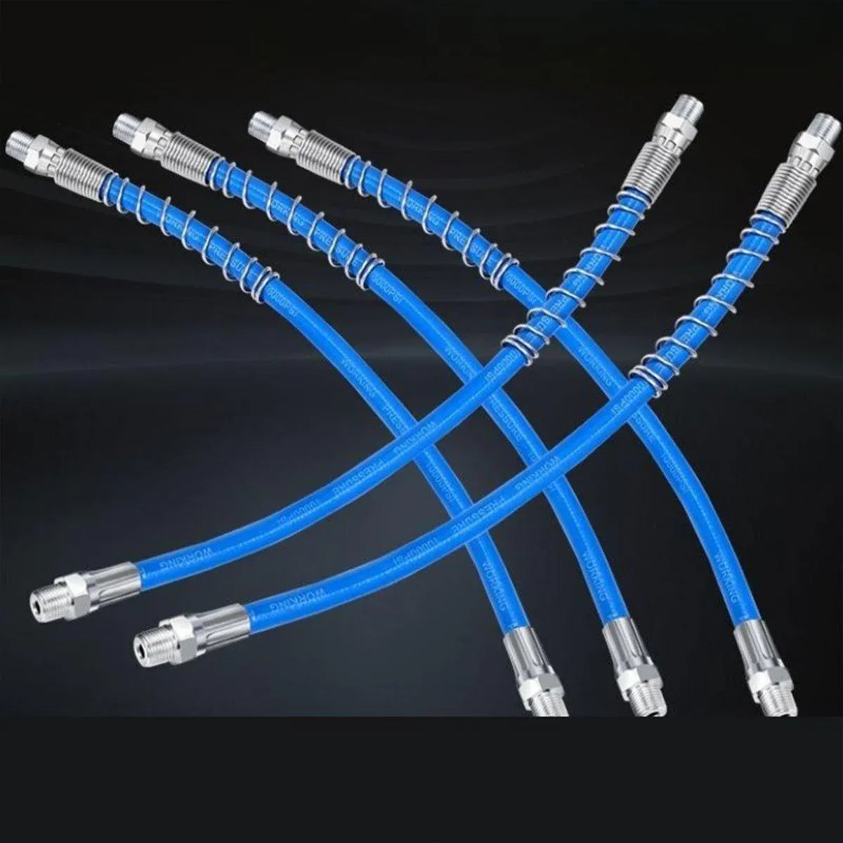 Grease Gun Hose Barrel Nozzle Kit Soft Tube Accessories for Automotive Grease - 30cm