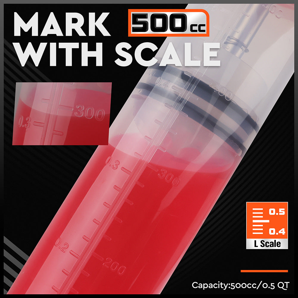 500cc Fluid Extraction & Fill Pump Syringe - Durable Manual Pump for Automotive & Marine Fluids