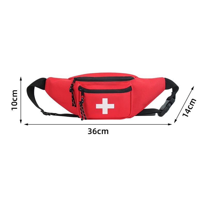 36 x 10 x 14CM Extra Large Empty First Aid Kit Waist Pack –Waterproof Thickened Oxford Cloth Emergency Medical Crossbody Bag for Outdoor Activity
