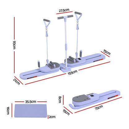 Everfit Abdominal Trainer Machine Core Glider Split Home Gym Equipment Purple