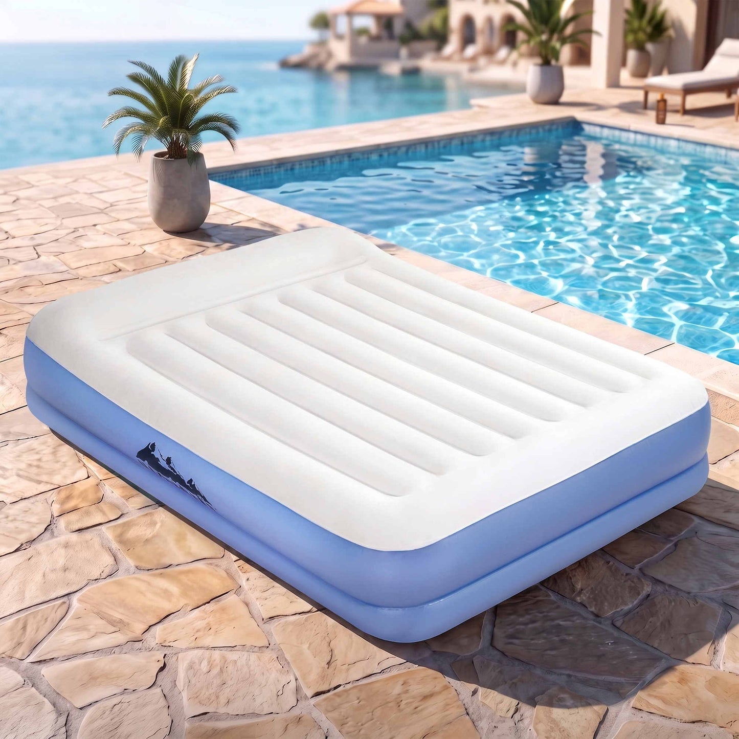 Weisshorn Queen Air Mattress with Rechargeable Cordless Pump 41cm