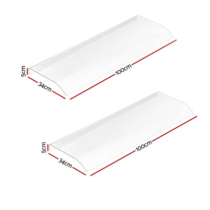 Instahut Window Door Awning 0.4mx2m Transparent