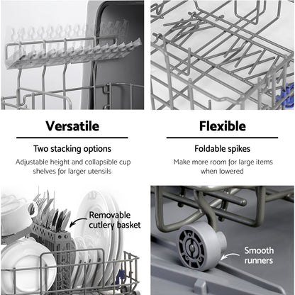 Devanti Benchtop Dishwasher 3 Place Bench Top Countertop Dish Washer Cleaner