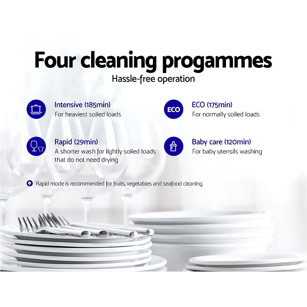 Devanti Benchtop Dishwasher 3 Place Bench Top Countertop Dish Washer Cleaner