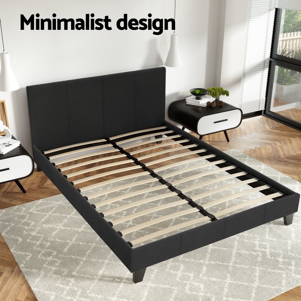 Artiss Bed Frame Queen Size Charcoal NEO