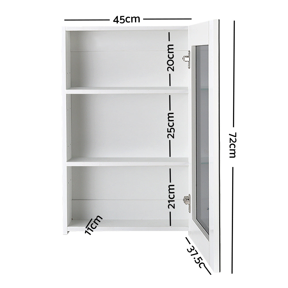 Cefito Bathroom Mirror Cabinet 450x720mm White