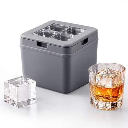 Artiss 5cm Clear Ice Mold Whiskey Large Square Ice Cube Tray