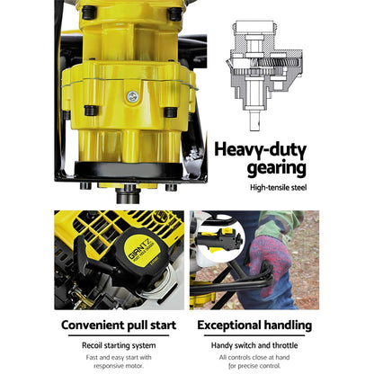 Giantz Post Hole Digger 200mm Petrol Drill Auger Extension Bits