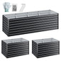 Green Fingers 2-in-1 Raised Garden Bed Kit, 240cm/120cm| 77cm Extra Deep Ergonomic Planter Box | Protect Your Back | Galvanised Steel Vegetable Flower Pot for Outdoor Garden | Includes Gloves & Pegs