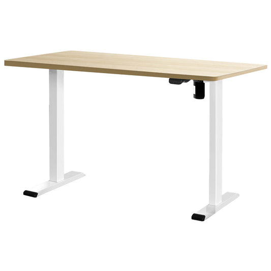 Artiss Standing Desk Motorised Sit Stand Desks White Oak 120CM