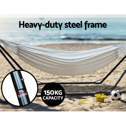 Gardeon Hammock Bed with Stand Outdoor Camping Hammocks Steel Frame