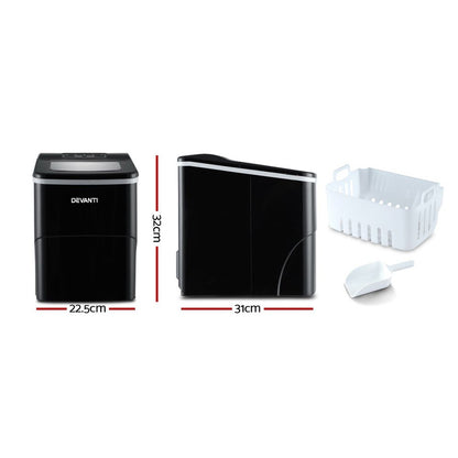Devanti 12kg Ice Maker Machine Black