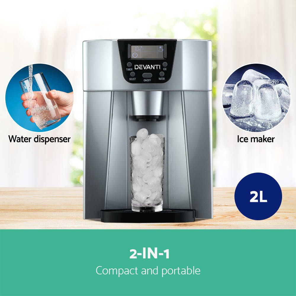 Devanti 12kg Ice Maker Machine with Water Dispenser