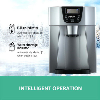 Devanti 12kg Ice Maker Machine with Water Dispenser