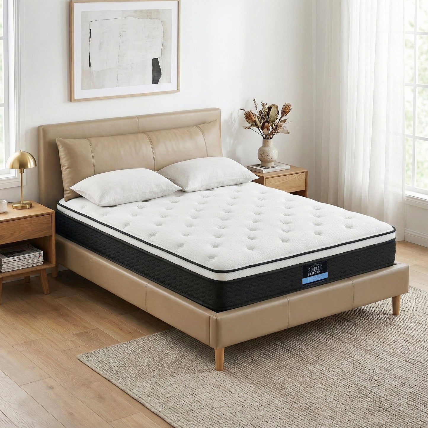 Giselle Bedding 21cm Mattress Euro Top Queen