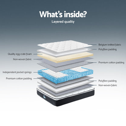 Giselle Bedding 21cm Mattress Euro Top Queen
