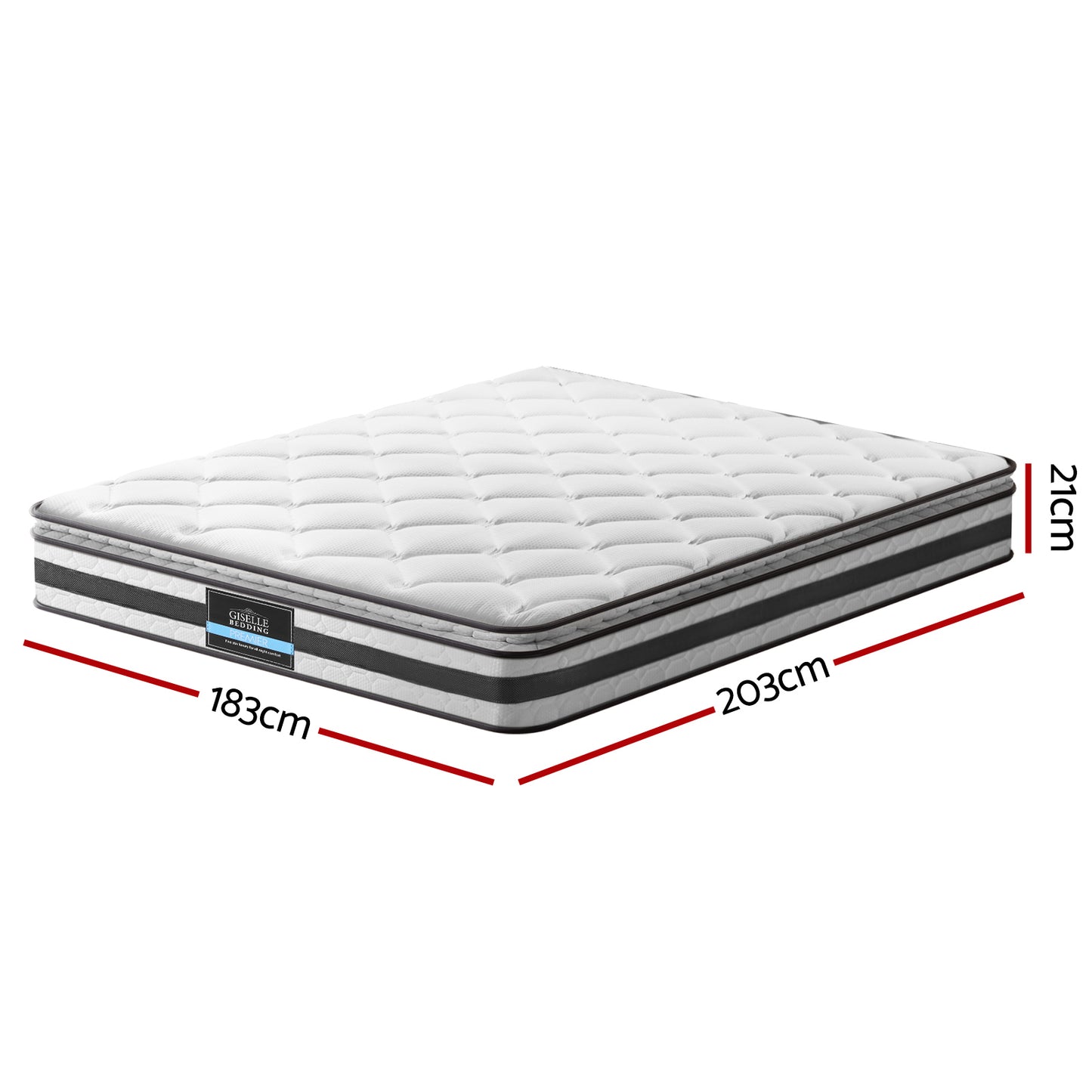 Giselle Bedding 21cm Mattress Pillow Top King