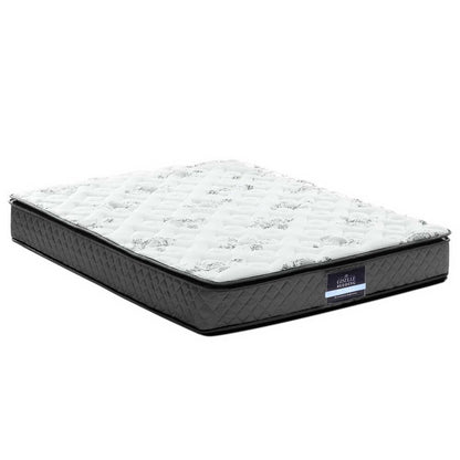 Giselle Bedding Queen Mattress 24cm Pillow Top Bonnell Spring Egg Crate