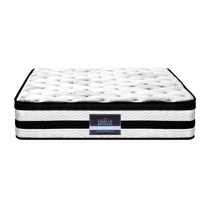 Giselle Bedding 34cm Mattress Euro Top Pocket Spring Queen
