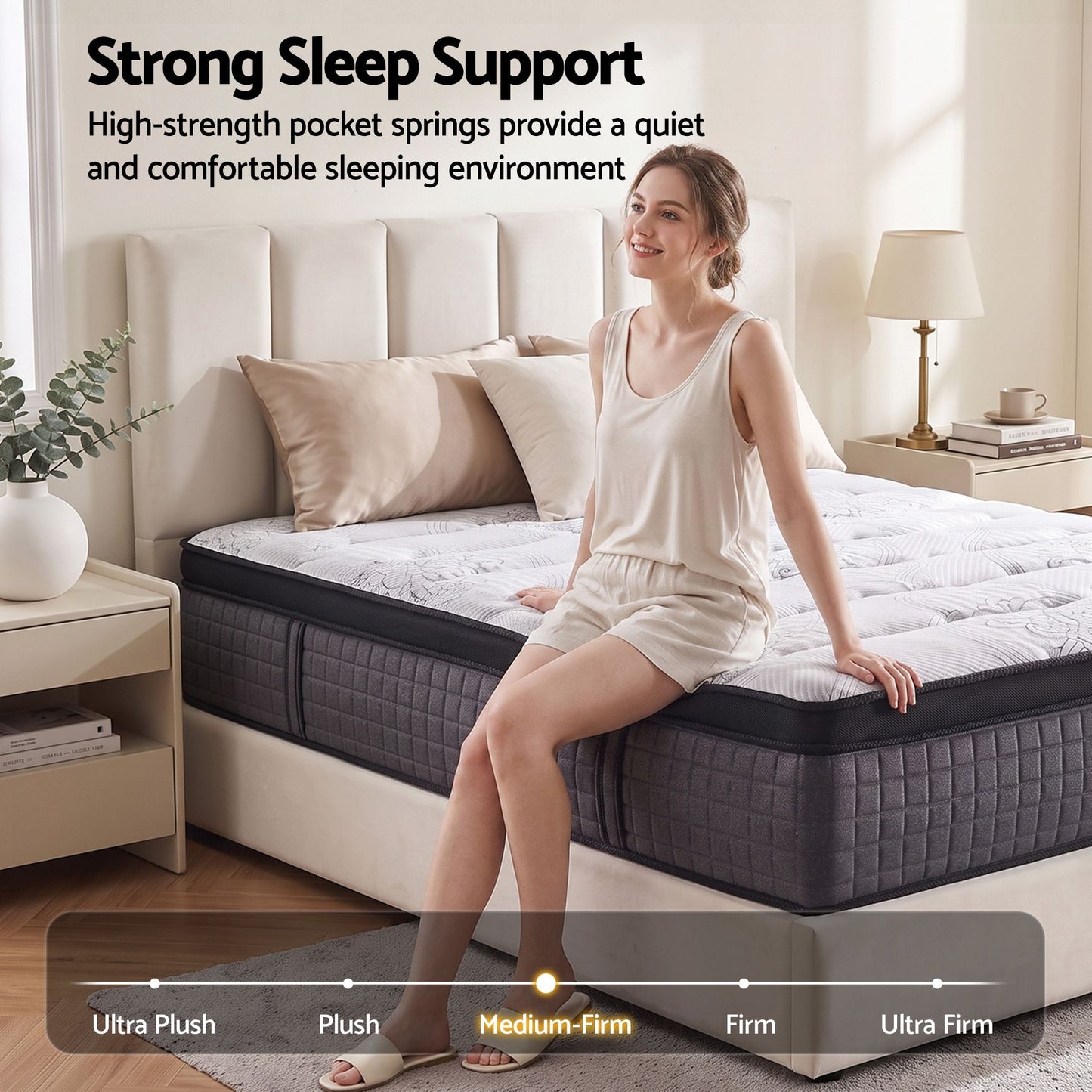 Giselle Bedding 34cm Mattress 9 Zone Latex Foam Double