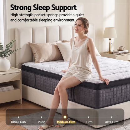 Giselle Bedding 34cm Mattress 9 Zone Latex Foam Double