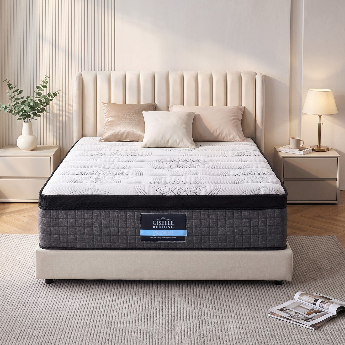 Giselle Bedding 34cm Mattress 9 Zone Latex Foam Queen