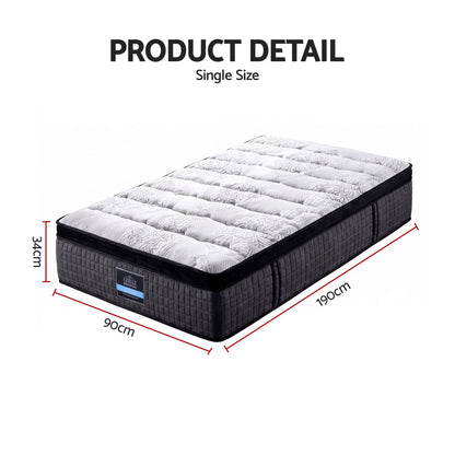 Giselle Bedding 34cm Mattress 9 Zone Latex Foam Single