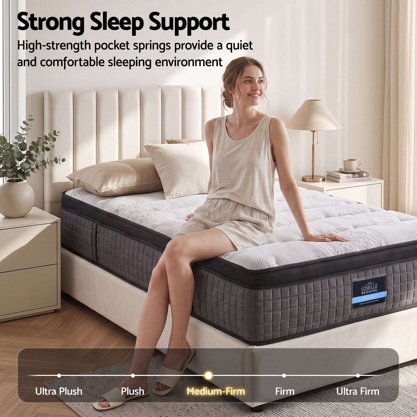 Giselle Bedding 34cm Mattress 9 Zone Latex Foam Single
