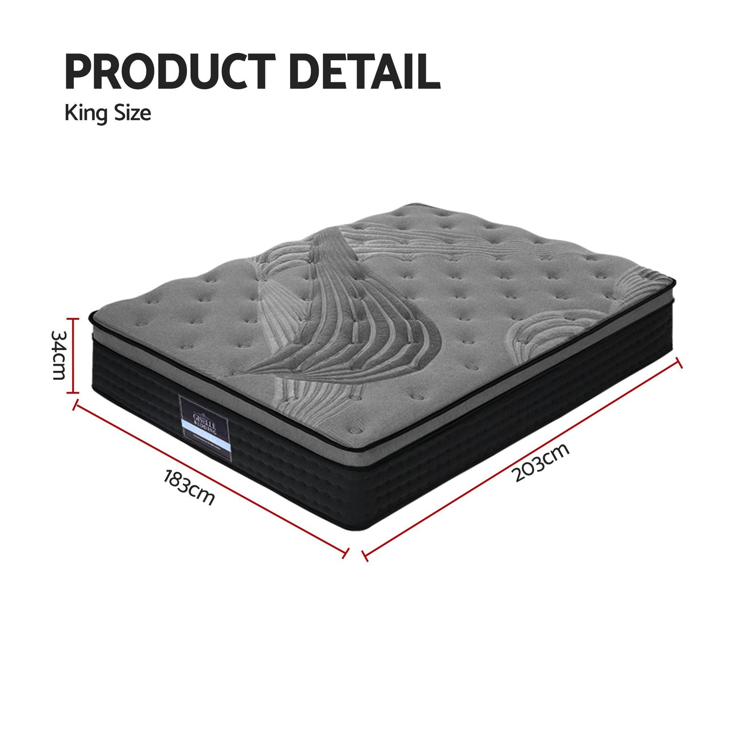 Giselle Bedding 34cm Mattress Bamboo Cover King