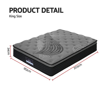 Giselle Bedding 34cm Mattress Bamboo Cover King