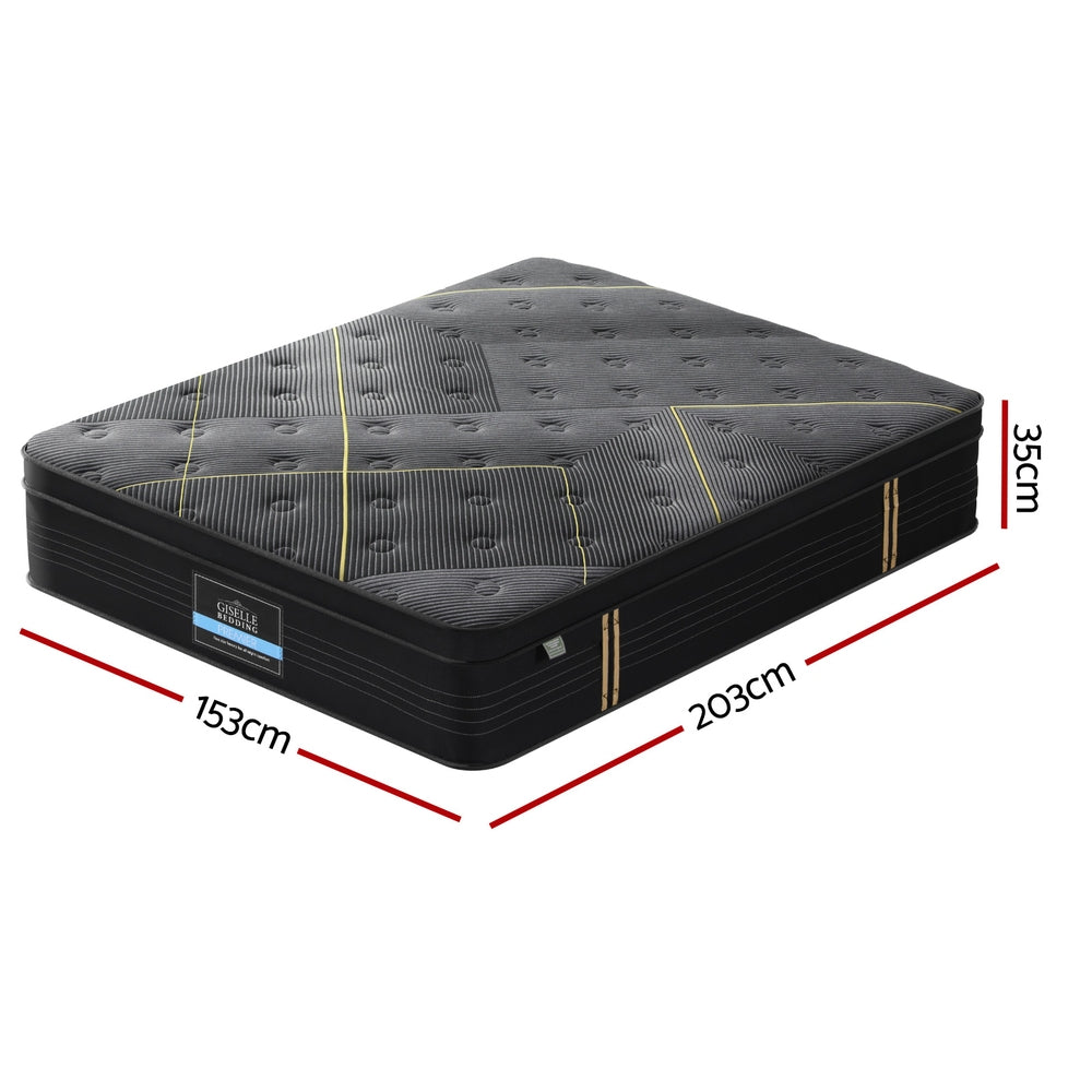 35cm Giselle Mattress Queen Bed Bamboo Pocket Firm Foam