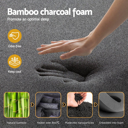 35cm Giselle Mattress Single Bed Bamboo Pocket Firm Foam