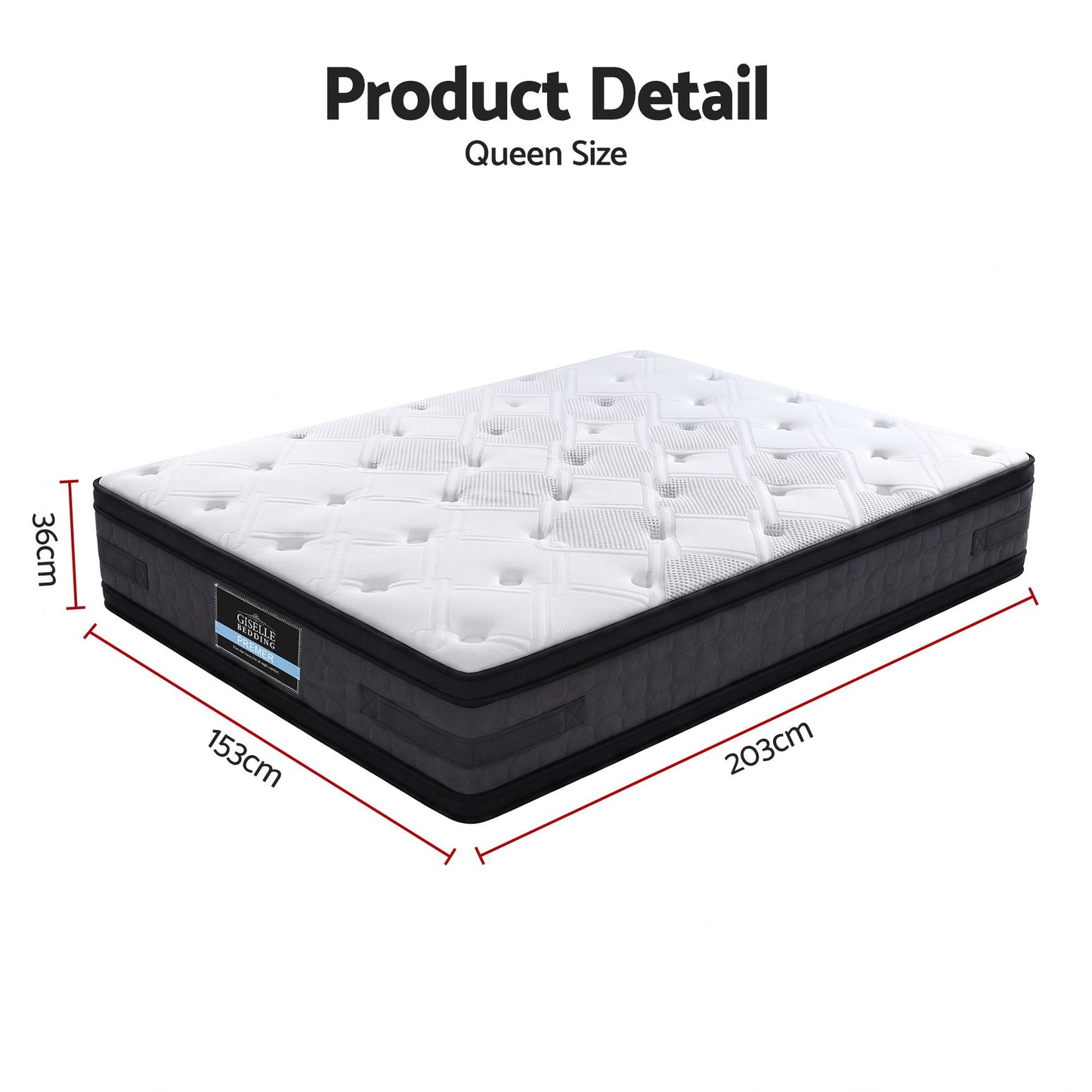 Giselle Bedding 36cm Mattress Cool Gel Memory Foam Queen