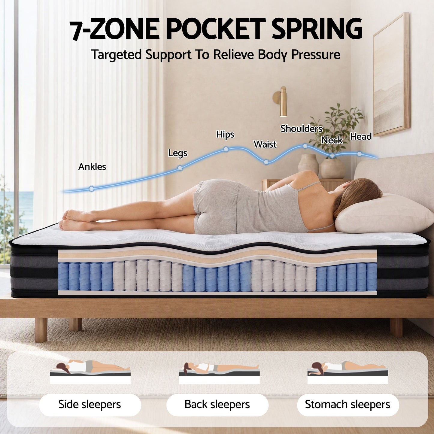 Giselle Bedding 36cm Mattress Cool Gel Memory Foam Single