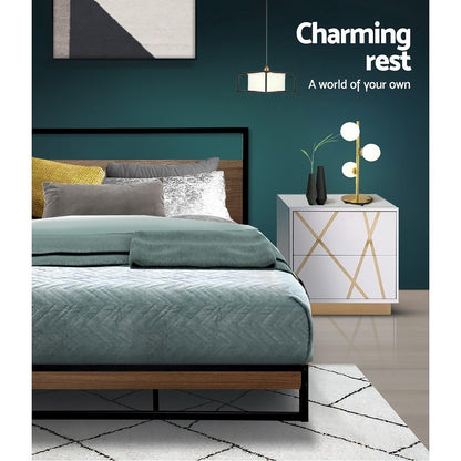 Artiss Bed Frame King Size Metal Frame DANE