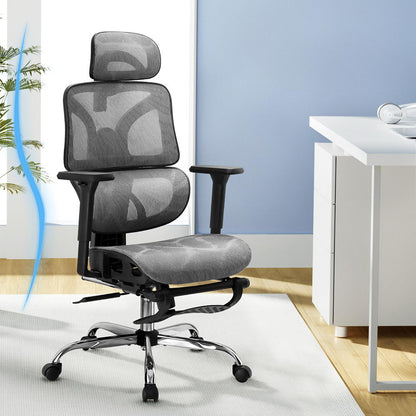 Artiss Ergonomic Office Chair Footrest Grey
