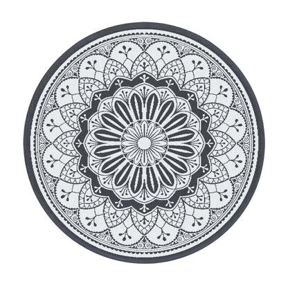 Gardeon 180CM Outdoor Rug Reversible Carpet PP Area Mat Patio Rugs Round Grey