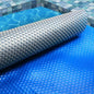 Aquabuddy Pool Cover 11x6.2m 400 Micron Swimming Pool Solar Blanket Blue Silver