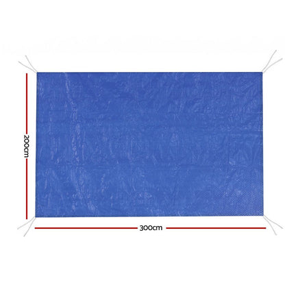 Aqua Buddy Pool Cover 3x2m Above-ground Swimming Pool Blanket Blue